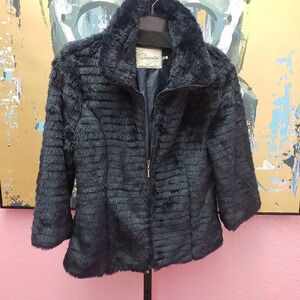 Carmin Blue Faux Fur Coat/Jacket
